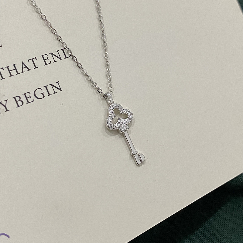 S925 Silver CZ Sparkle CZ Light Luxury Openwork Collarbone Chain Necklace main image 3