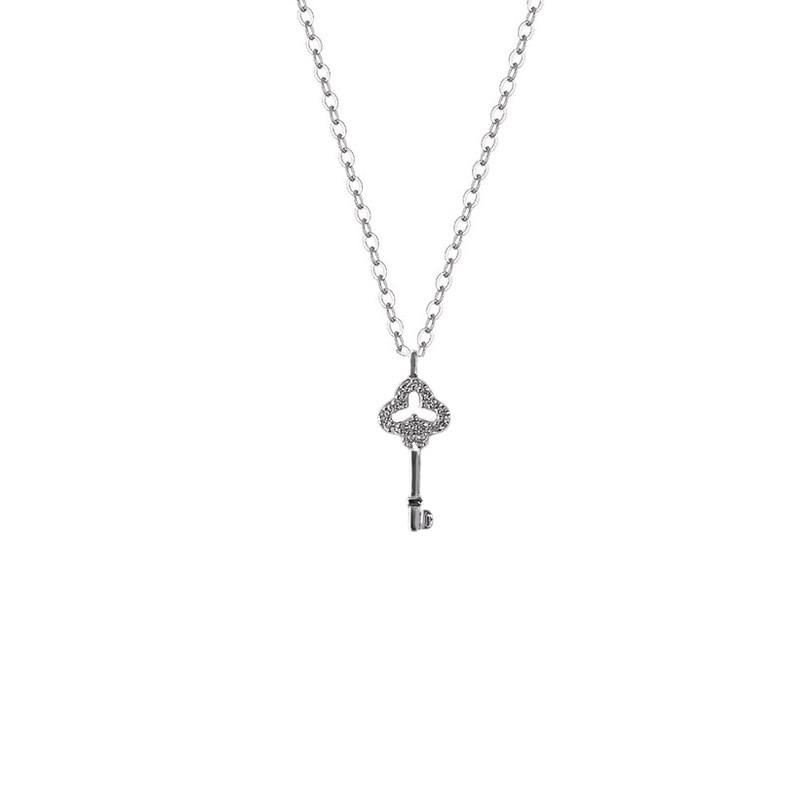 S925 Silver CZ Sparkle CZ Light Luxury Openwork Collarbone Chain Necklace main image 5
