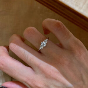 S925 Silver CZ Sparkle CZ Light Luxury Ring for Women main image 1