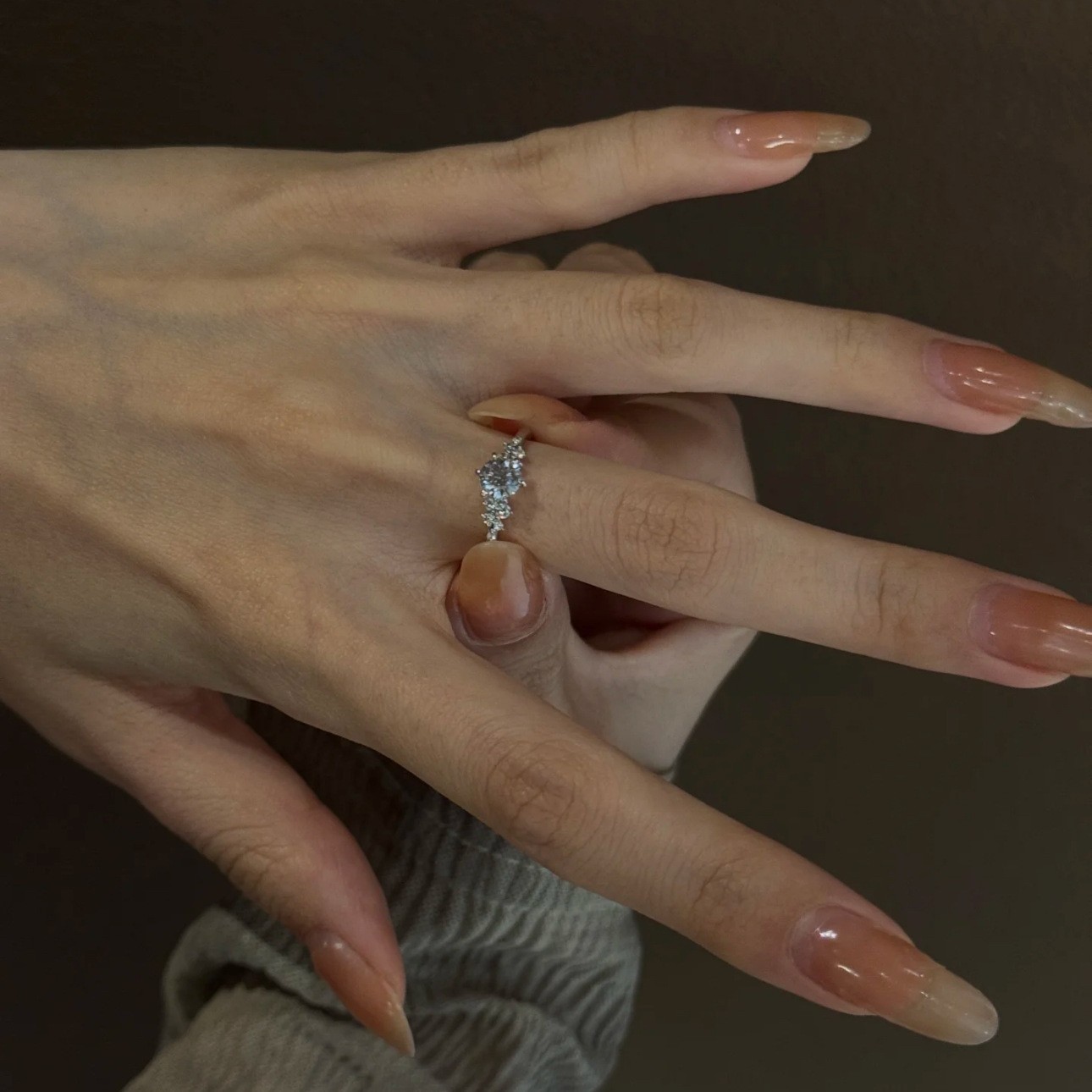 S925 Silver CZ Sparkle CZ Light Luxury Ring for Women main image 4