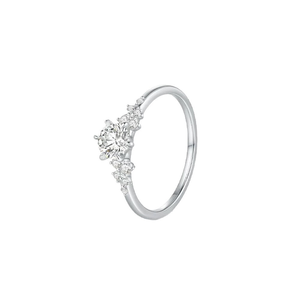 S925 Silver CZ Sparkle CZ Light Luxury Ring for Women main image 5