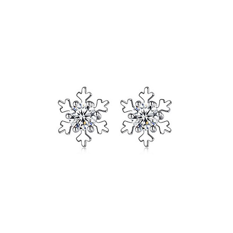 S925 Silver CZ Sparkle CZ Minimalist Stud Earrings for Women main image 5