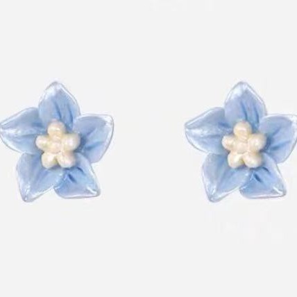S925 Silver Flower Light Luxury Stud Earrings for Women main image 5