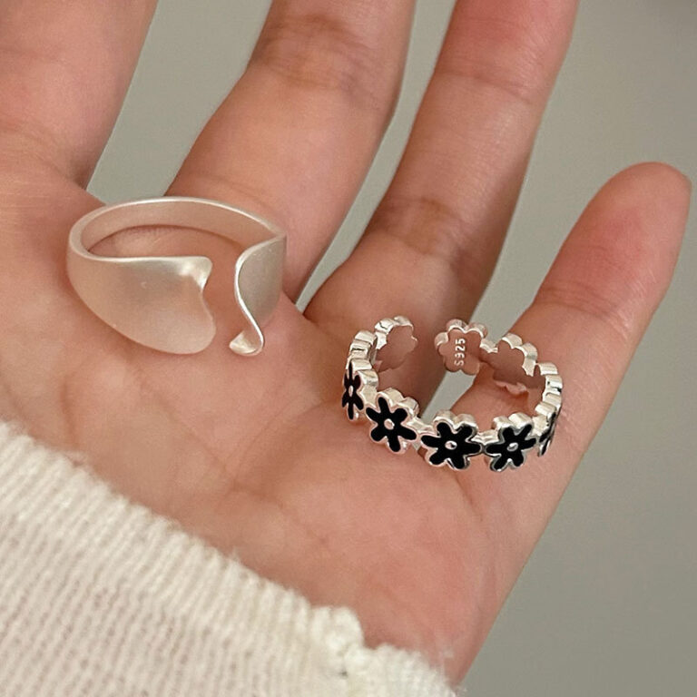S925 Silver Flower Minimalist Ring for Women main image 1