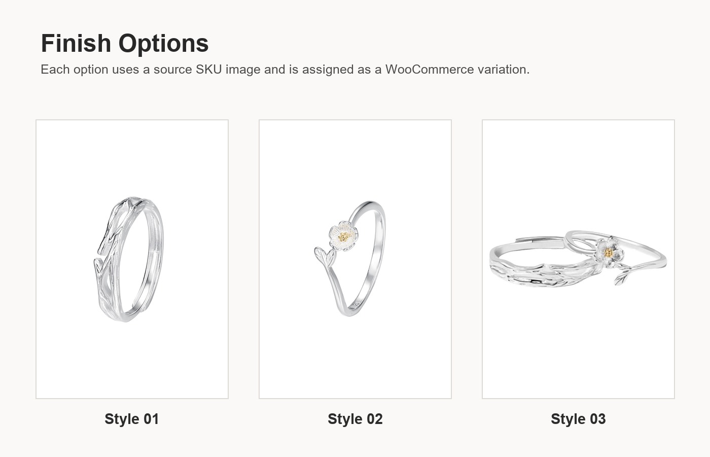 S925 Silver Flower Ring for Women detail image