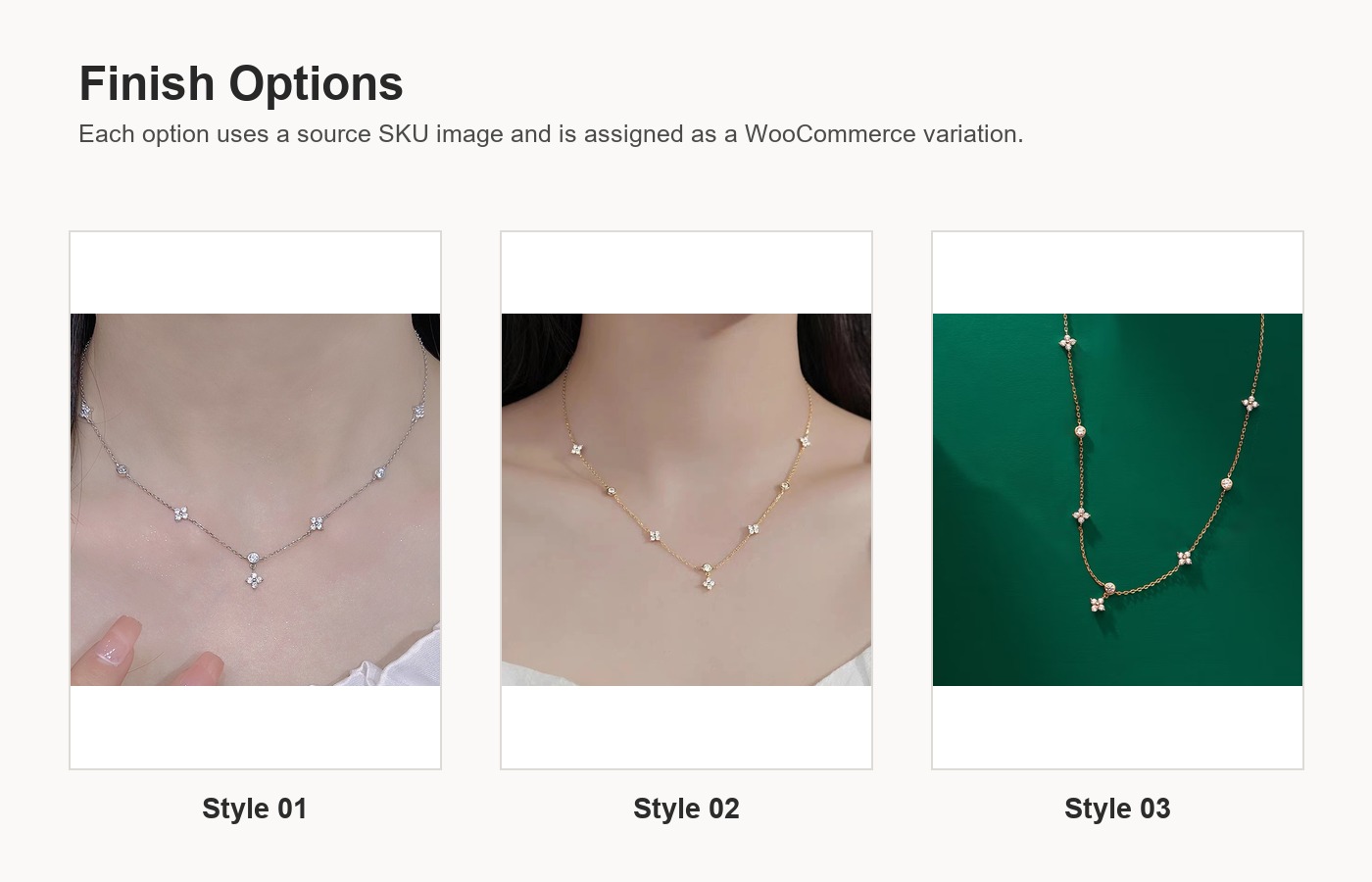 S925 Silver Four Leaf Clover CZ Minimalist Collarbone Chain Necklace for Women detail image