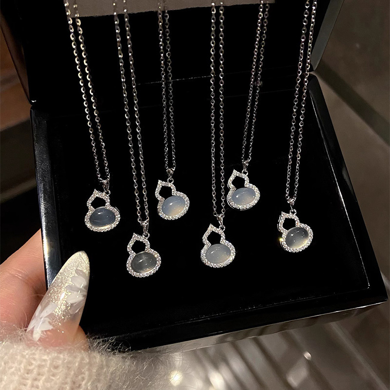 S925 Silver Gourd Collarbone Chain Necklace main image 2