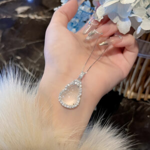 S925 Silver Gourd Modern Chinese Collarbone Chain Box Chain Necklace for Women product image 1