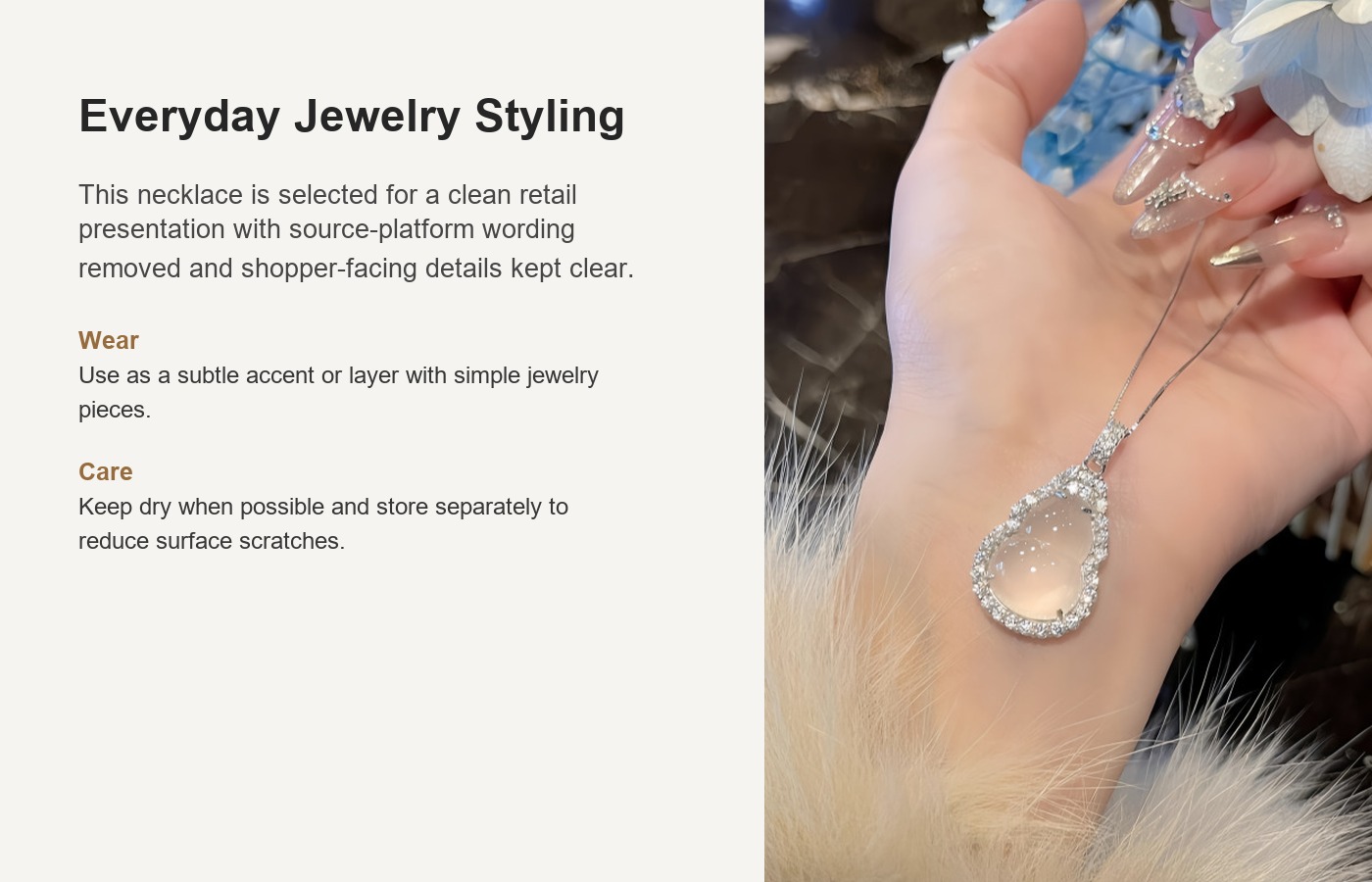 S925 Silver Gourd Modern Chinese Collarbone Chain Box Chain Necklace for Women detail image