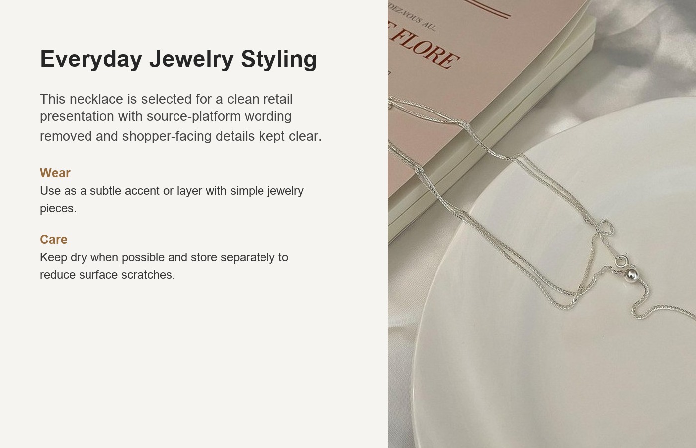 S925 Silver Heart Korean Style Collarbone Chain Necklace detail image