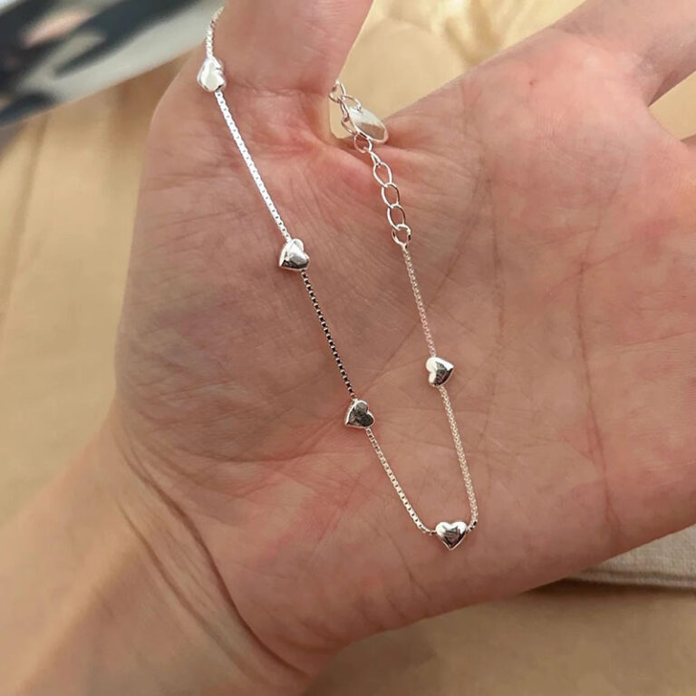 S925 Silver Heart Minimalist Bracelet for Women main image 1