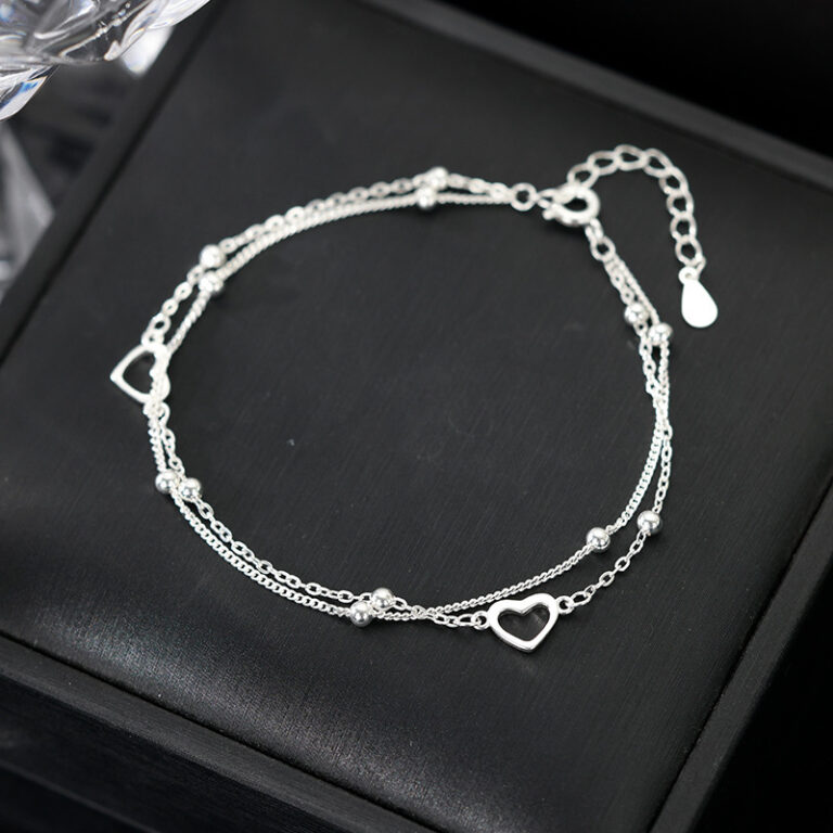 S925 Silver Heart Minimalist Bracelet for Women main image 1