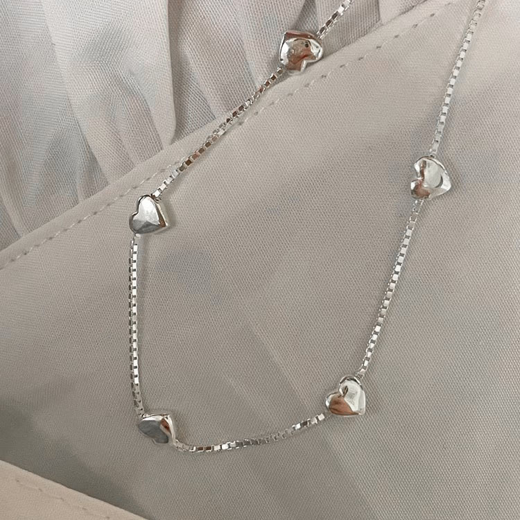 S925 Silver Heart Minimalist Bracelet for Women main image 2