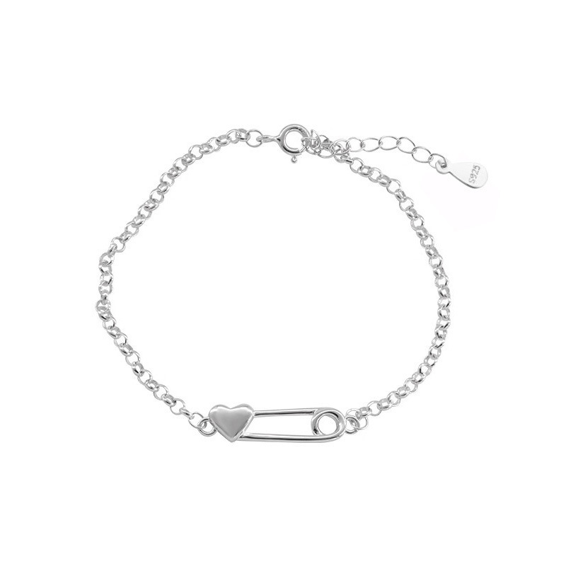 S925 Silver Heart Minimalist Bracelet for Women main image 5