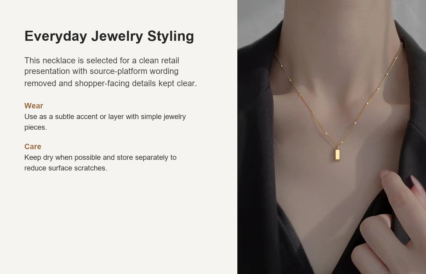 S925 Silver Light Luxury Collarbone Chain Minimalist Necklace for Women detail image
