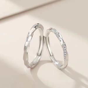 S925 Silver Light Luxury Minimalist Adjustable Open Ring for Women main image 1