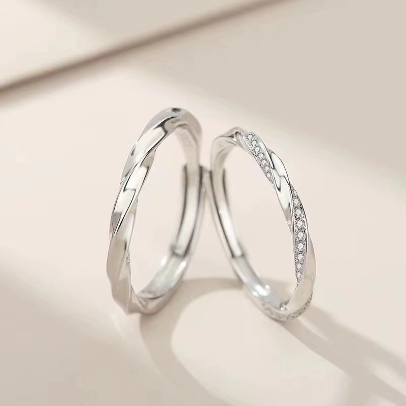 S925 Silver Light Luxury Minimalist Adjustable Open Ring for Women main image 1