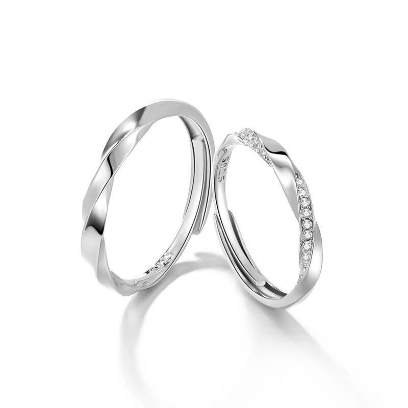S925 Silver Light Luxury Minimalist Adjustable Open Ring for Women main image 5