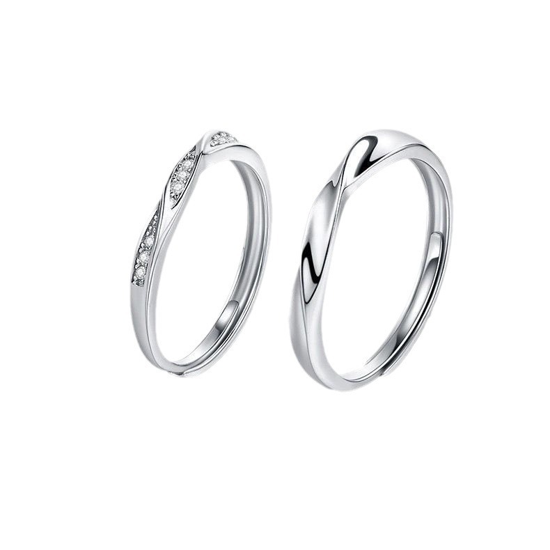 S925 Silver Light Luxury Minimalist Adjustable Open Ring for Women main image 5