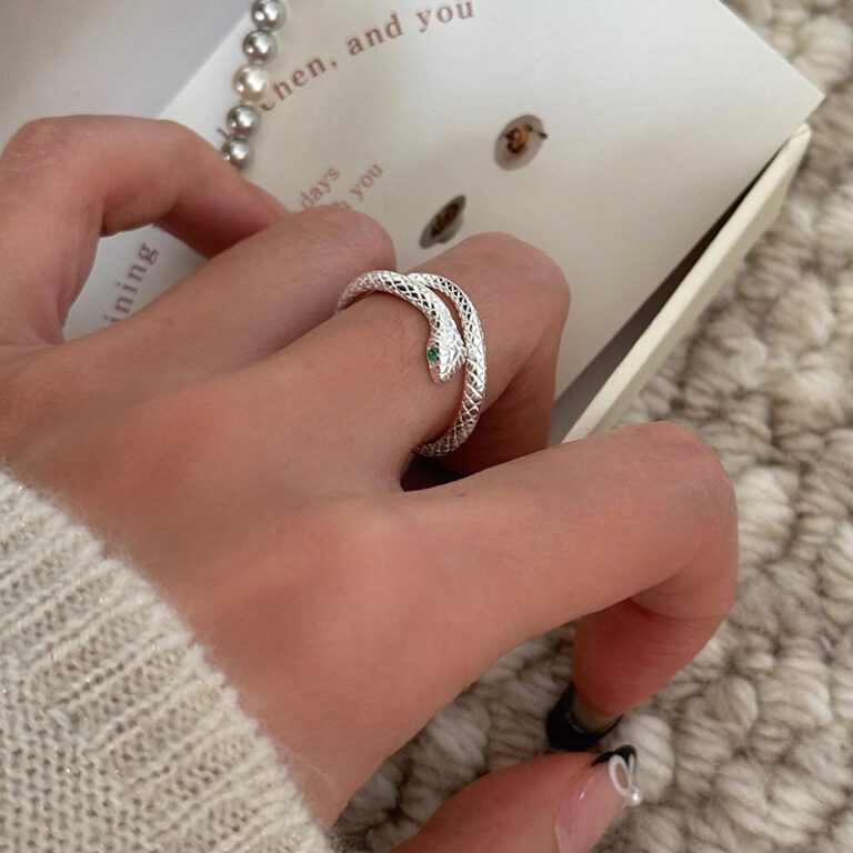 S925 Silver Minimalist Light Luxury Adjustable Open Ring for Women main image 1
