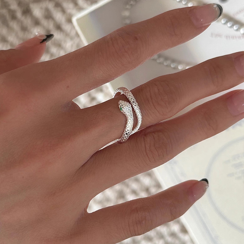 S925 Silver Minimalist Light Luxury Adjustable Open Ring for Women main image 2