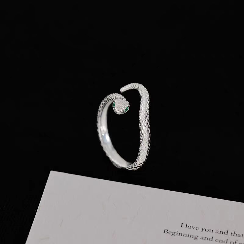 S925 Silver Minimalist Light Luxury Adjustable Open Ring for Women main image 4