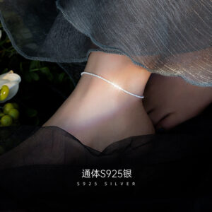 S925 Silver Minimalist Light Luxury Anklet for Women main image 1