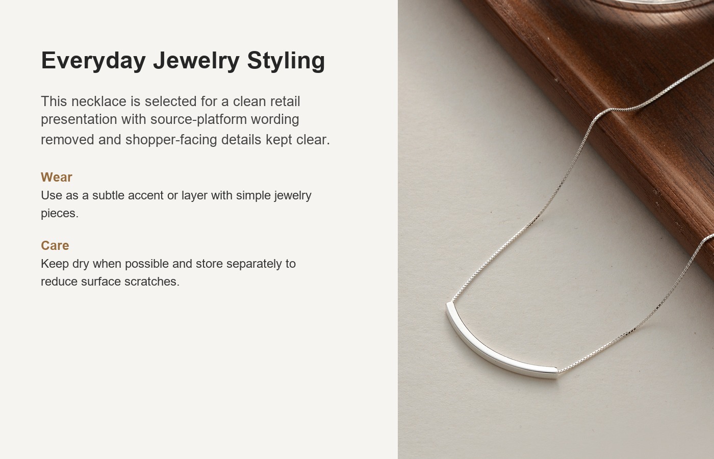 S925 Silver Minimalist Light Luxury Collarbone Chain Box Chain Necklace for Women detail image