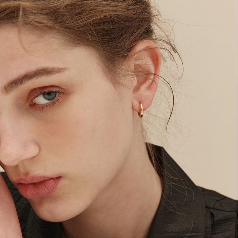S925 Silver Minimalist Light Luxury European American Hoop Earrings for Women main image 3