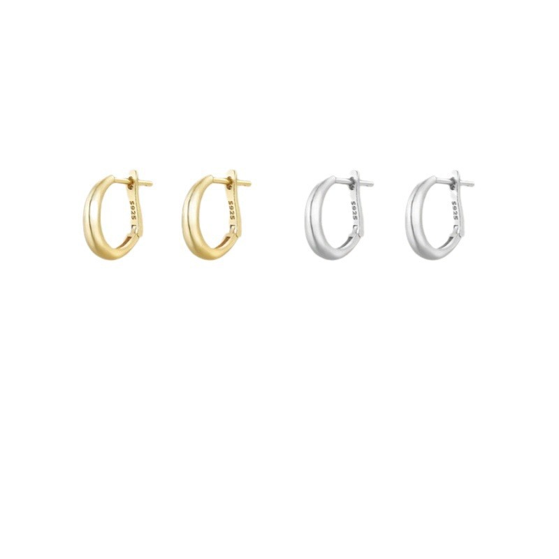 S925 Silver Minimalist Light Luxury European American Hoop Earrings for Women main image 5
