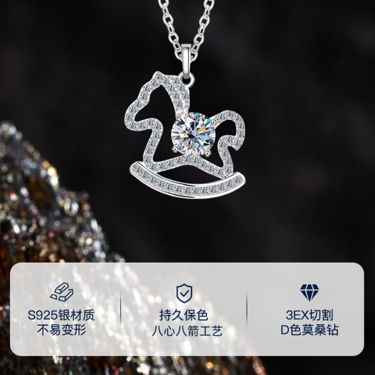S925 Silver Moissanite Collarbone Chain Necklace for Women main image 1
