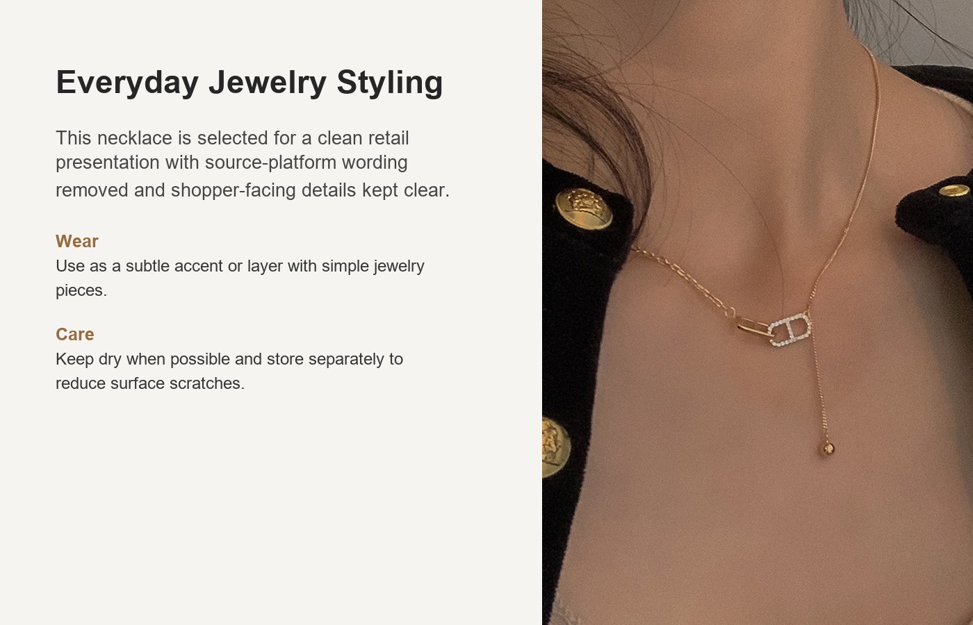 S925 Silver Oval Link Minimalist Korean Style Cross Chain Necklace for Women detail image