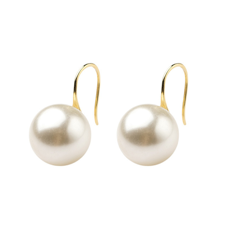 S925 Silver Pearl French Vintage Hoop Earrings for Women main image 5