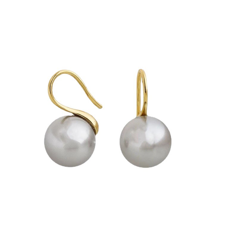S925 Silver Pearl Light Luxury French Vintage Stud Earrings for Women main image 5