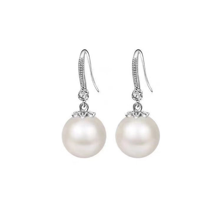 S925 Silver Pearl Minimalist Light Luxury French Vintage Stud Earrings for Women main image 5