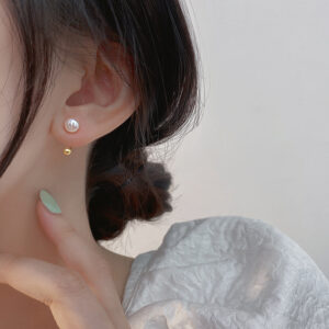 S925 Silver Pearl Vintage Minimalist Light Luxury Stud Earrings for Women main image 1