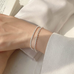 S925 Silver Rice Bead Minimalist Light Luxury Bracelet for Women main image 1