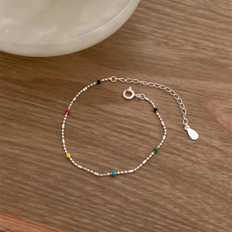 S925 Silver Round Bead Minimalist Light Luxury Bracelet for Women main image 1