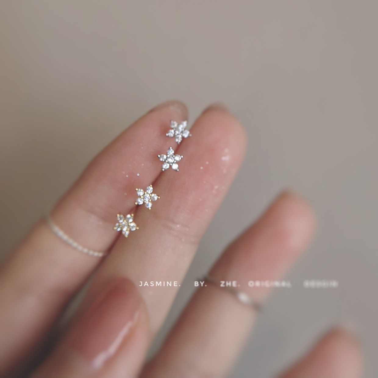 S925 Silver Star Full CZ Light Luxury Stud Earrings for Women main image 2