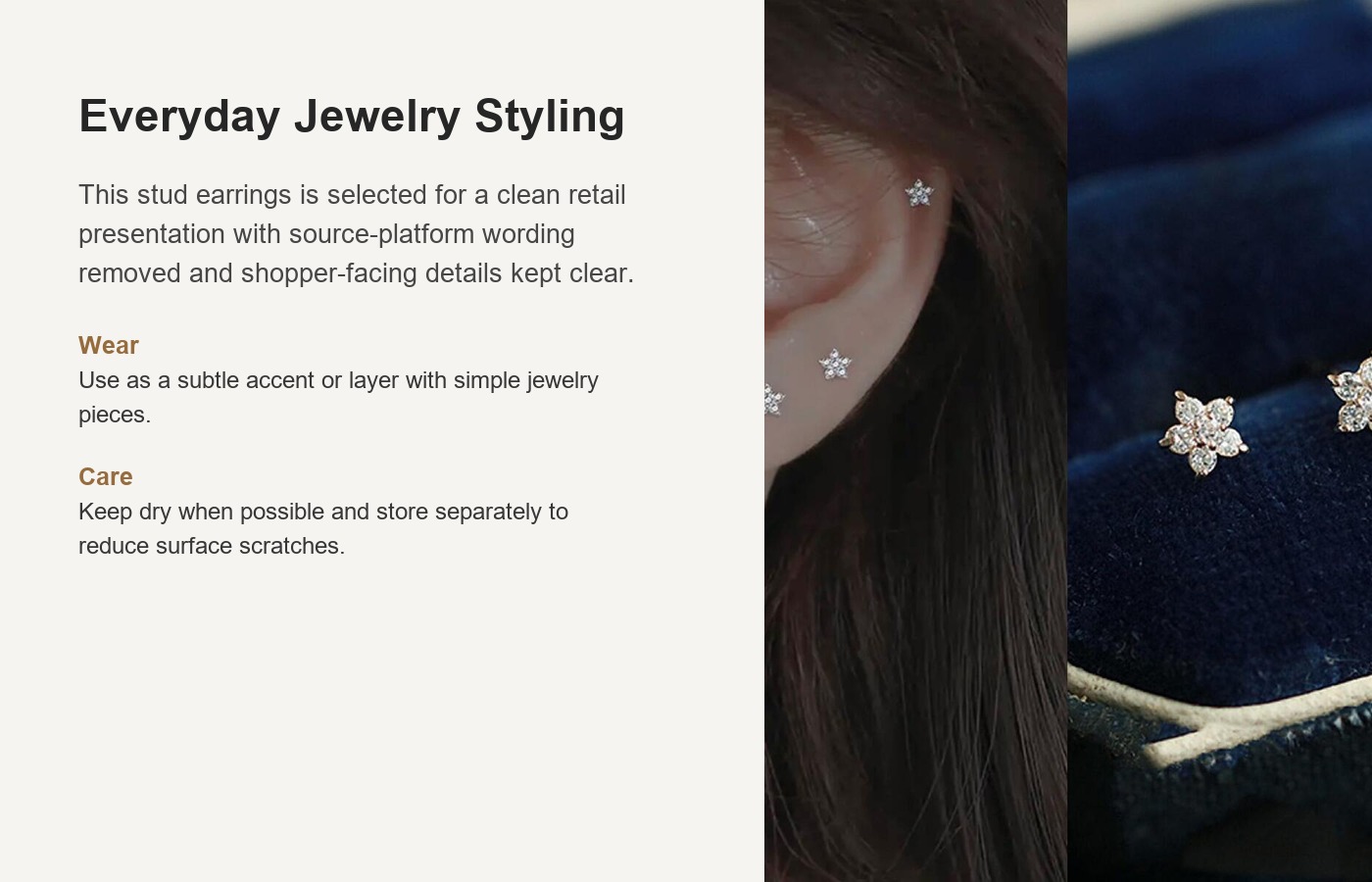 S925 Silver Star Full CZ Light Luxury Stud Earrings for Women detail image