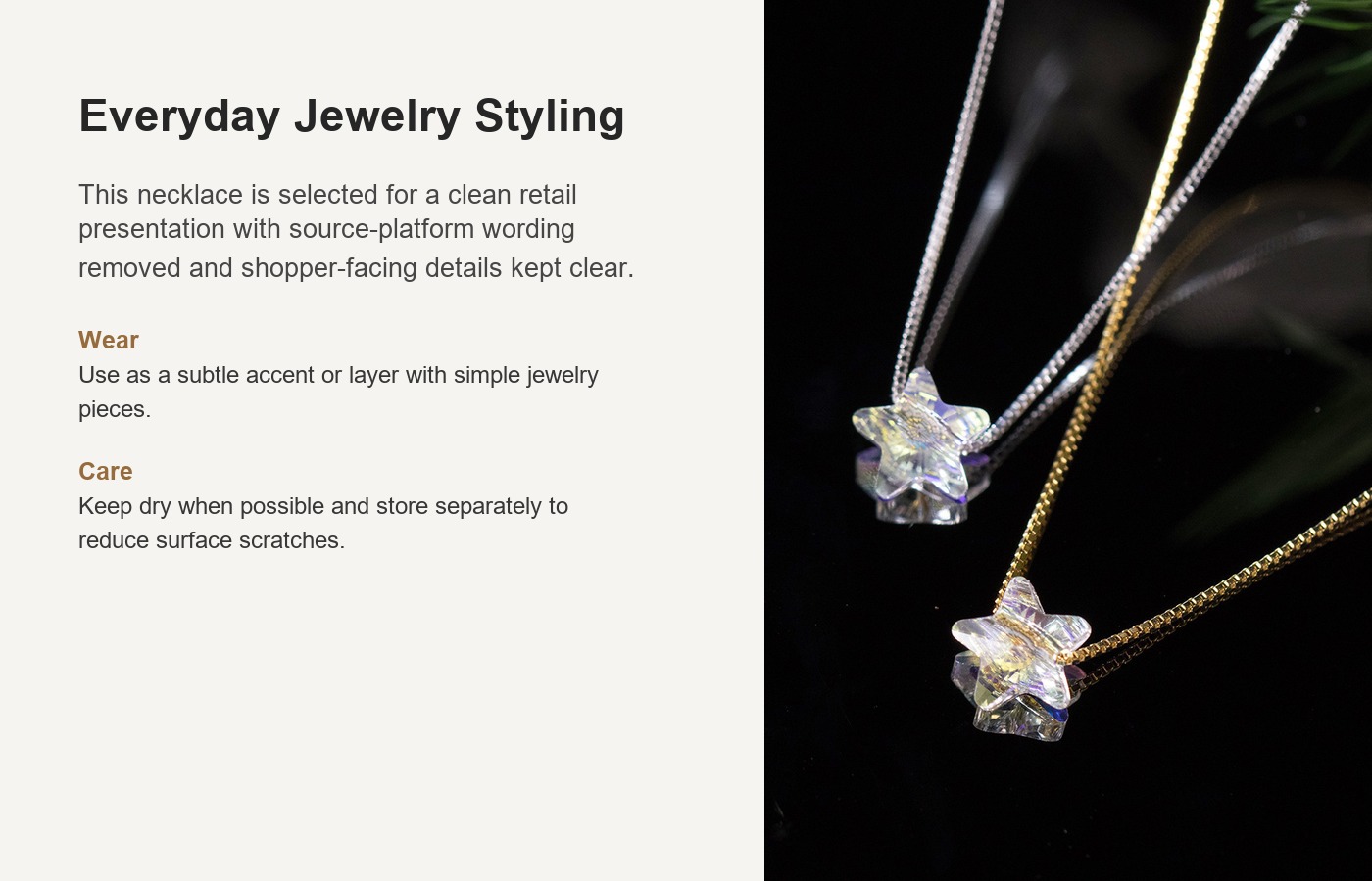 S925 Silver Star Light Luxury Collarbone Chain Necklace for Women detail image