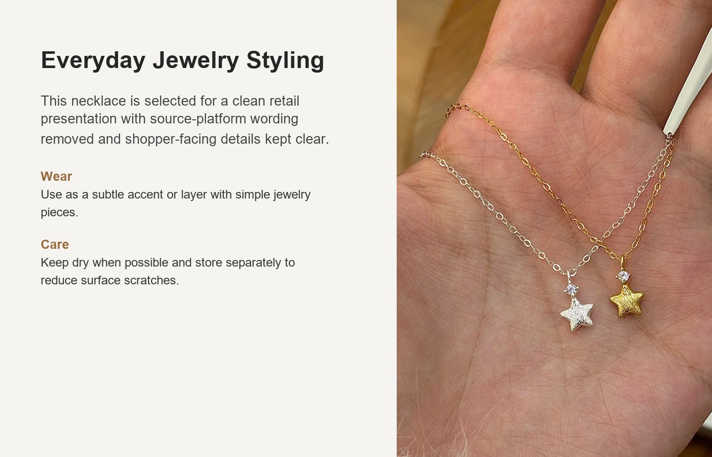 S925 Silver Star Minimalist Brushed Collarbone Chain Necklace for Women detail image