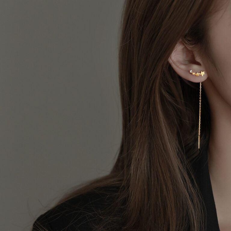 S925 Silver Star Stud Earrings for Women main image 1