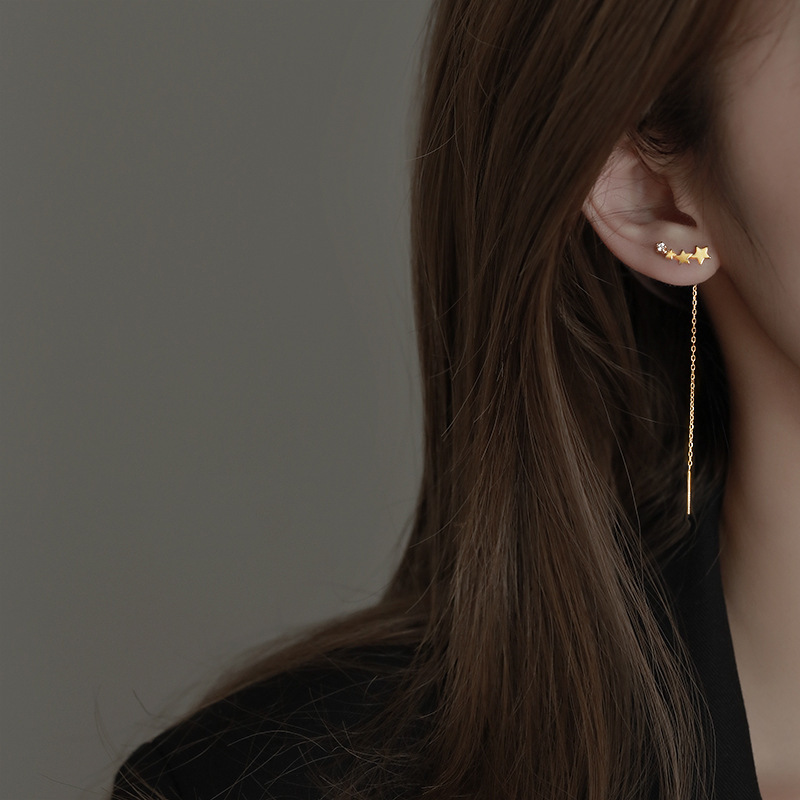 S925 Silver Star Stud Earrings for Women main image 1