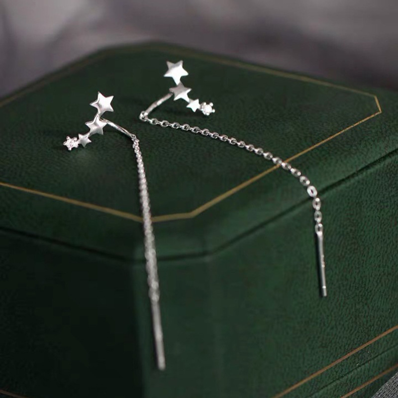 S925 Silver Star Stud Earrings for Women main image 3