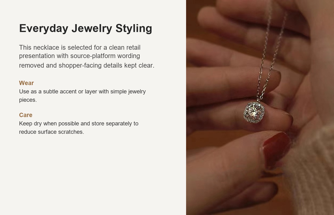 S925 Silver Sugar Cube CZ Full CZ Light Luxury Collarbone Chain Necklace for Women detail image