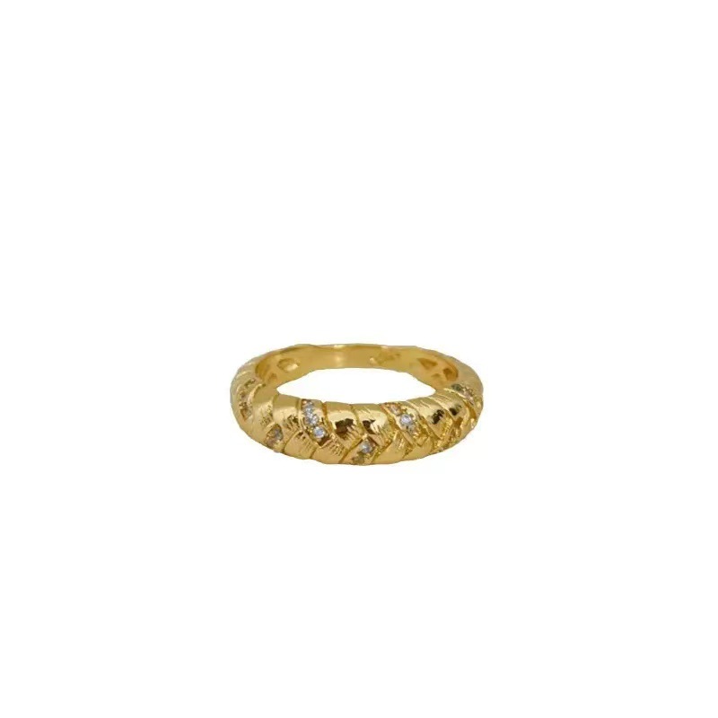 S925 Silver Vintage Chinese Light Luxury Brushed Minimalist Ring for Women main image 5