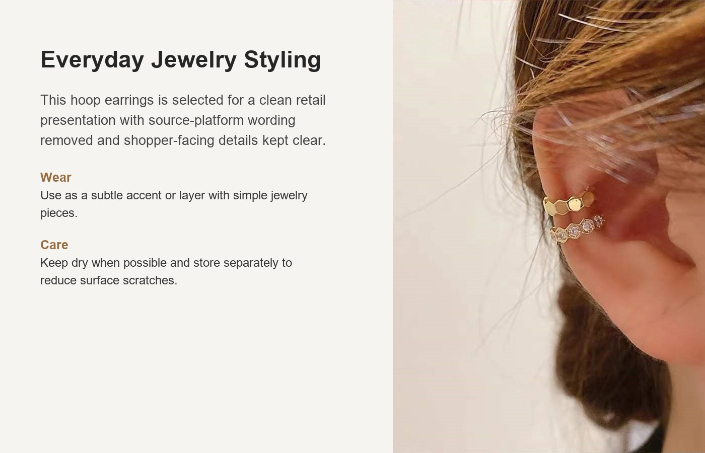 S925 Silver Vintage Minimalist Hoop Earrings for Women detail image