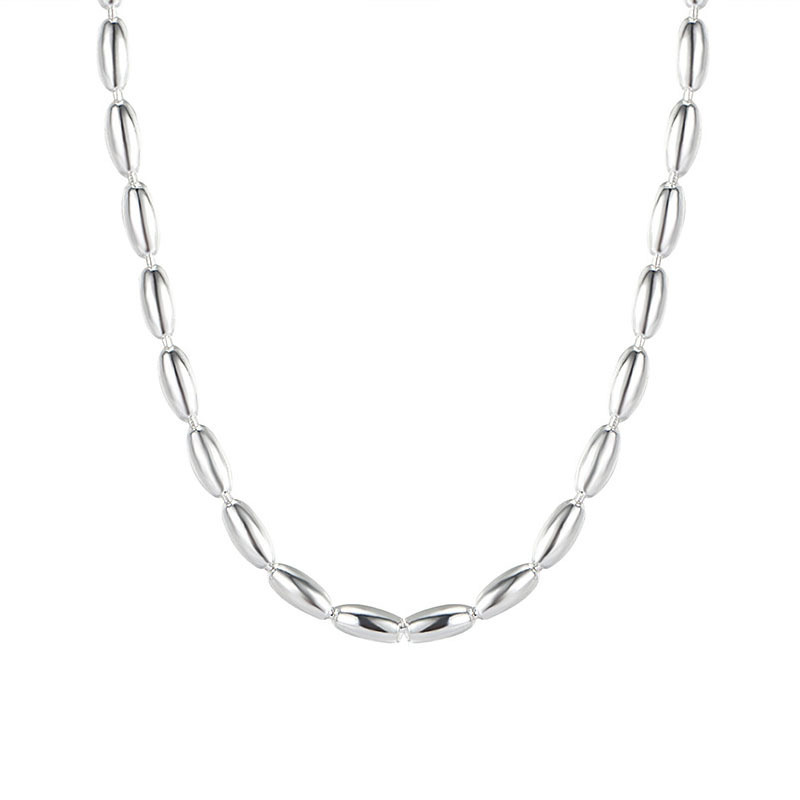 S925 Silver Round Bead Minimalist Collarbone Chain Everyday Necklace for Women product image 5