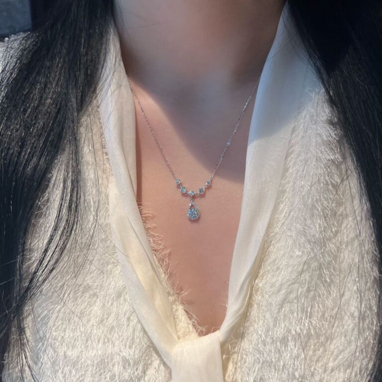 S925 Silver CZ Minimalist Collarbone Chain Cross Chain Party Necklace for Women product image 1